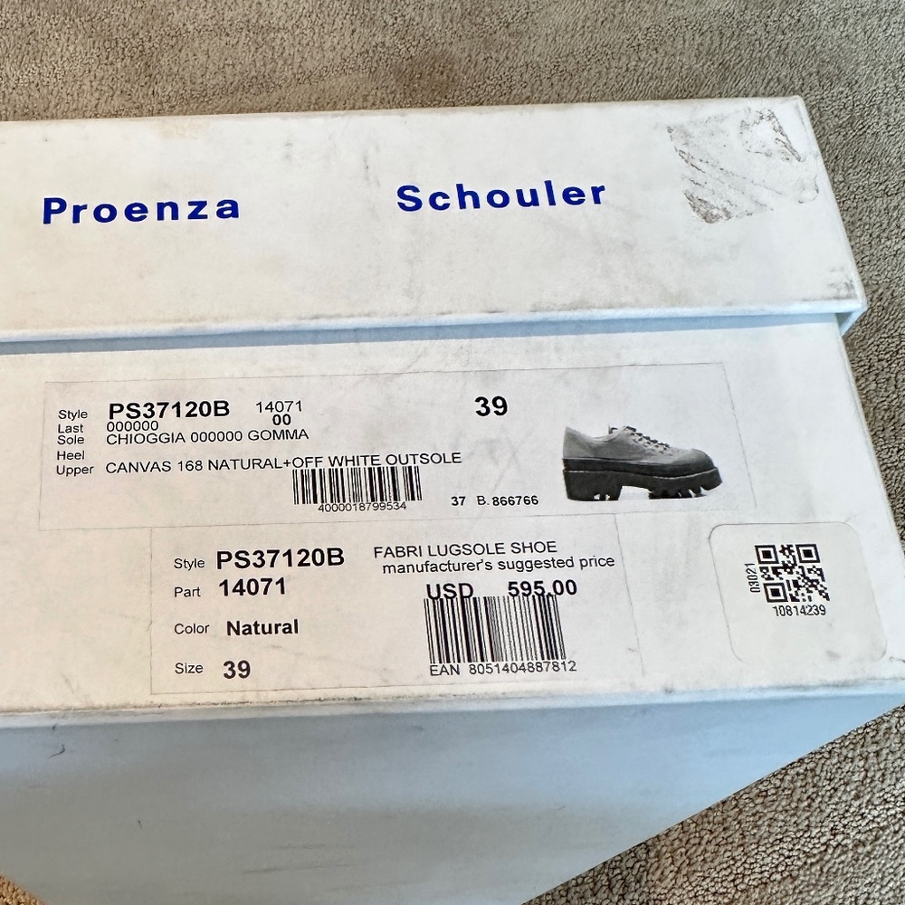 🐼Proenza Schouler City Lug Shoes In White - Size 39 - NWT🐼 - Picture 7 of 8